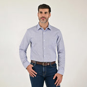 Camisa Yale Para Caballero Manga Larga Regular Fit 7911 Azul Zafiro