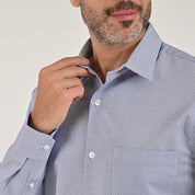 Camisa Yale Para Caballero Manga Larga Regular Fit 7911 Azul Zafiro