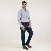 Camisa Yale Para Caballero Manga Larga Regular Fit 7911 Azul Zafiro
