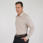 Camisa Yale Para Caballero Manga Larga Regular Fit 7911 Mostaza