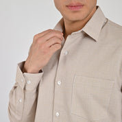 Camisa Yale Para Caballero Manga Larga Regular Fit 7911 Mostaza