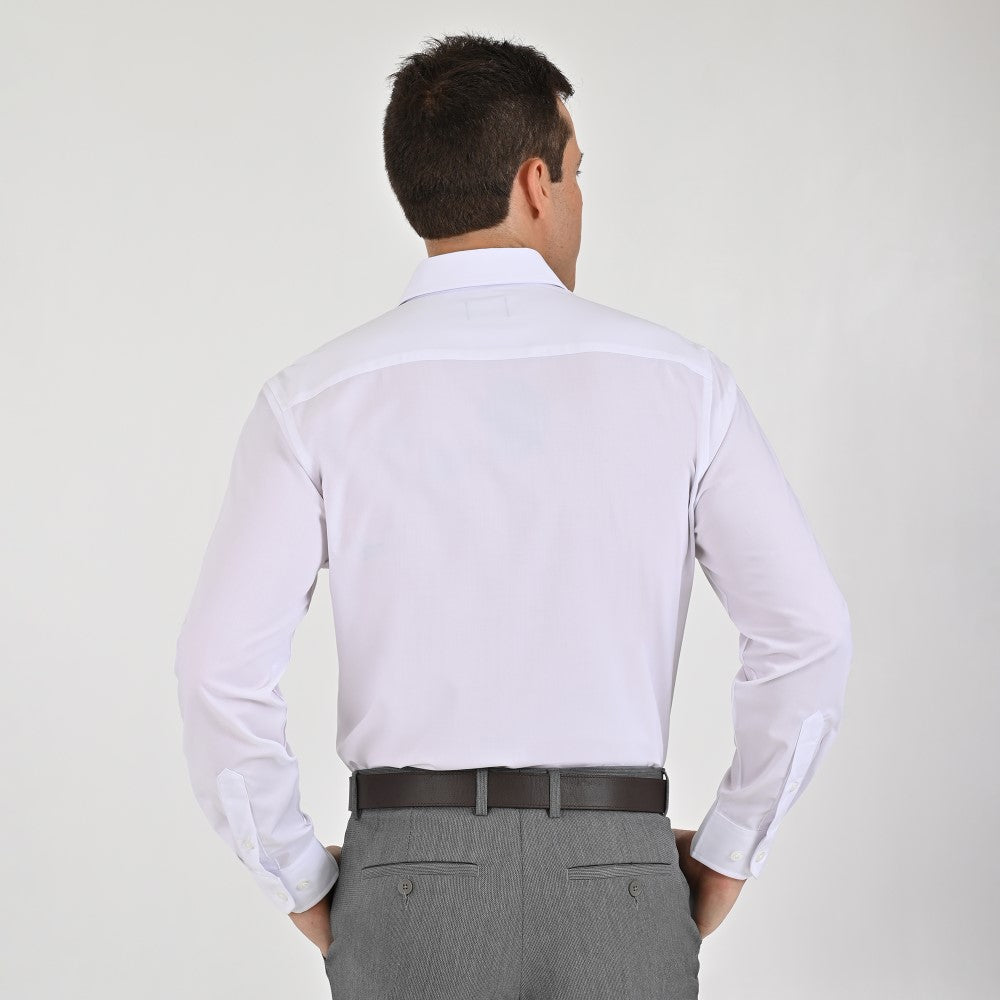 Camisa Yale Para Caballero Manga Larga Regular Fit 7940 Blanco