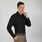 Camisa Yale Para Caballero Manga Larga Regular Fit 7940 Negro