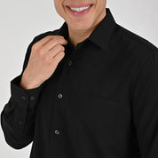 Camisa Yale Para Caballero Manga Larga Regular Fit 7940 Negro