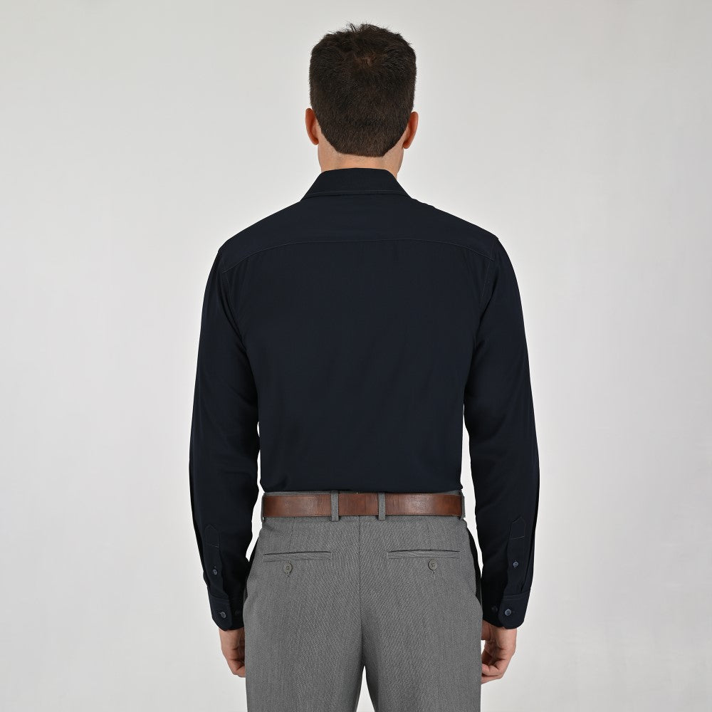 Camisa Yale Para Caballero Manga Larga Regular Fit 7940 Azul Marino