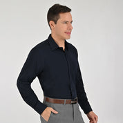 Camisa Yale Para Caballero Manga Larga Regular Fit 7940 Azul Marino