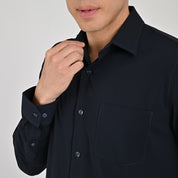 Camisa Yale Para Caballero Manga Larga Regular Fit 7940 Azul Marino