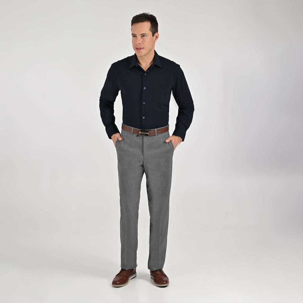 Camisa Yale Para Caballero Manga Larga Regular Fit 7940 Azul Marino