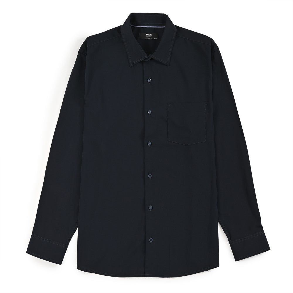 Camisa Yale Para Caballero Manga Larga Regular Fit 7940 Azul Marino