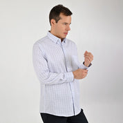 Camisa Yale Para Caballero Manga Larga Regular Fit 7907 Azul
