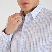 Camisa Yale Para Caballero Manga Larga Regular Fit 7907 Azul
