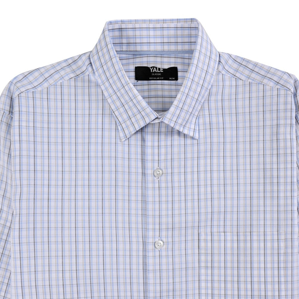 Camisa Yale Para Caballero Manga Larga Regular Fit 7907 Azul