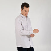 Camisa Yale Para Caballero Manga Larga Regular Fit 7907 Café