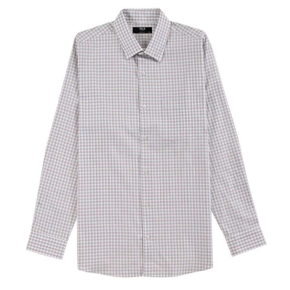 Camisa Yale Para Caballero Manga Larga Regular Fit 7907 Café