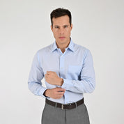 Camisa Yale Para Caballero Manga Larga Regular Fit 7908 Azul