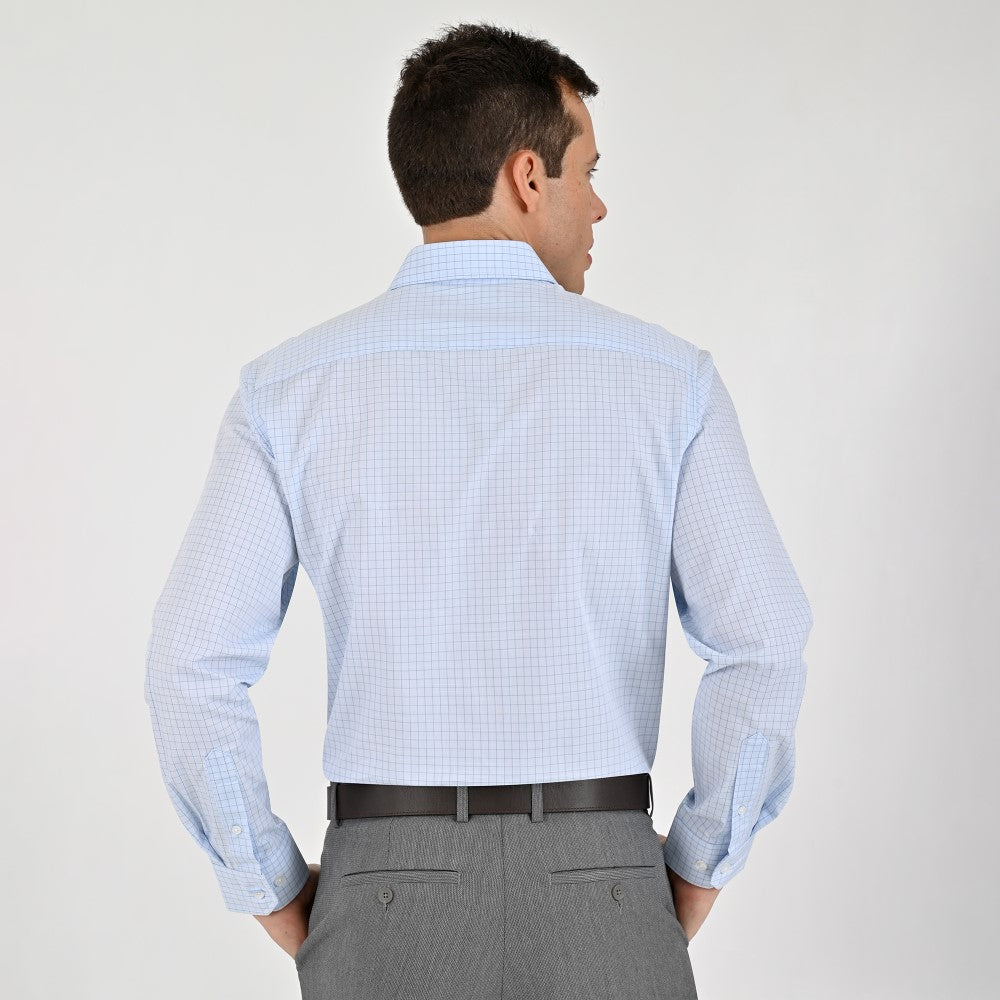 Camisa Yale Para Caballero Manga Larga Regular Fit 7908 Azul