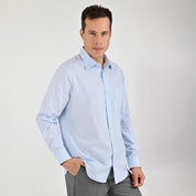 Camisa Yale Para Caballero Manga Larga Regular Fit 7908 Azul