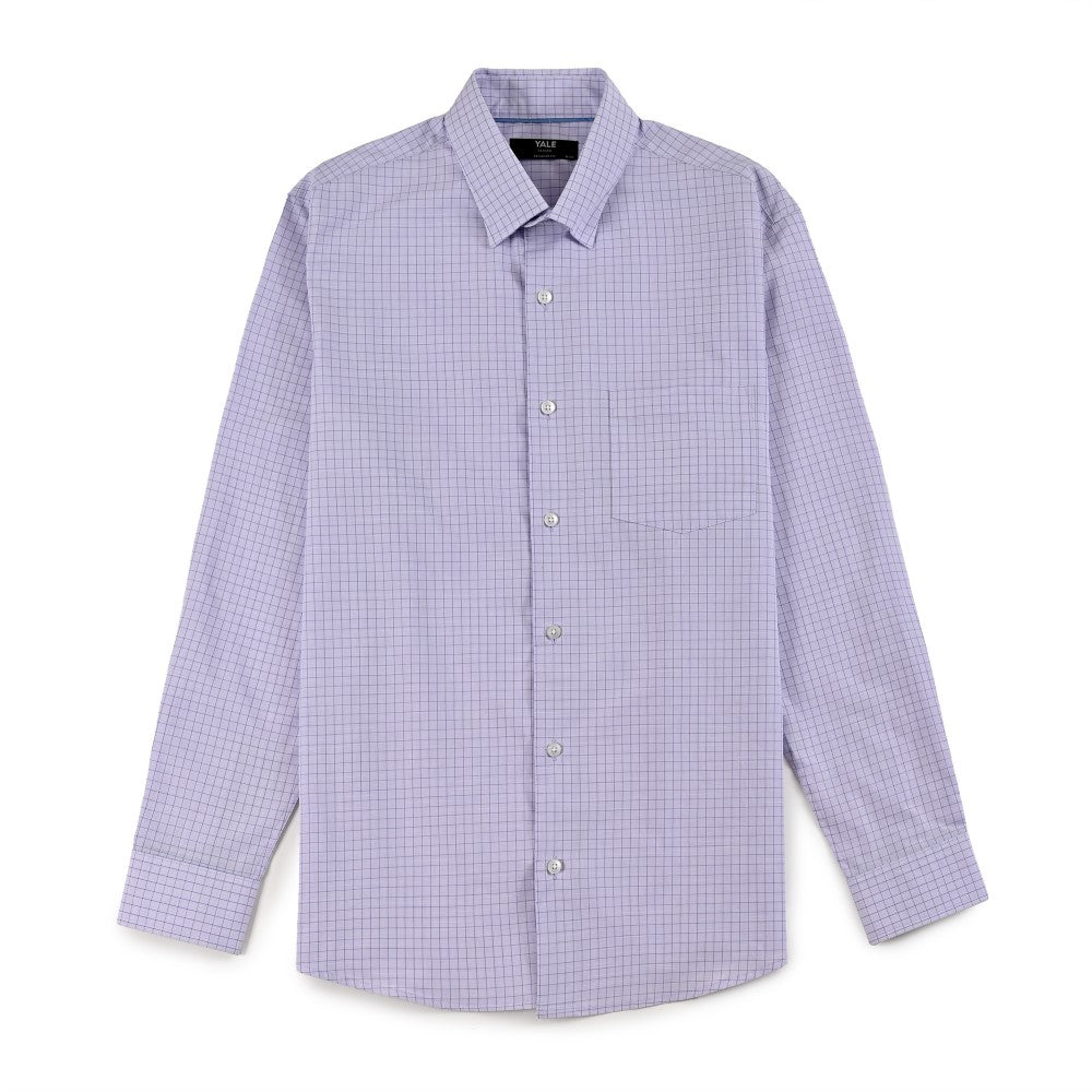 Camisa Yale Para Caballero Manga Larga Regular Fit 7908 Lila