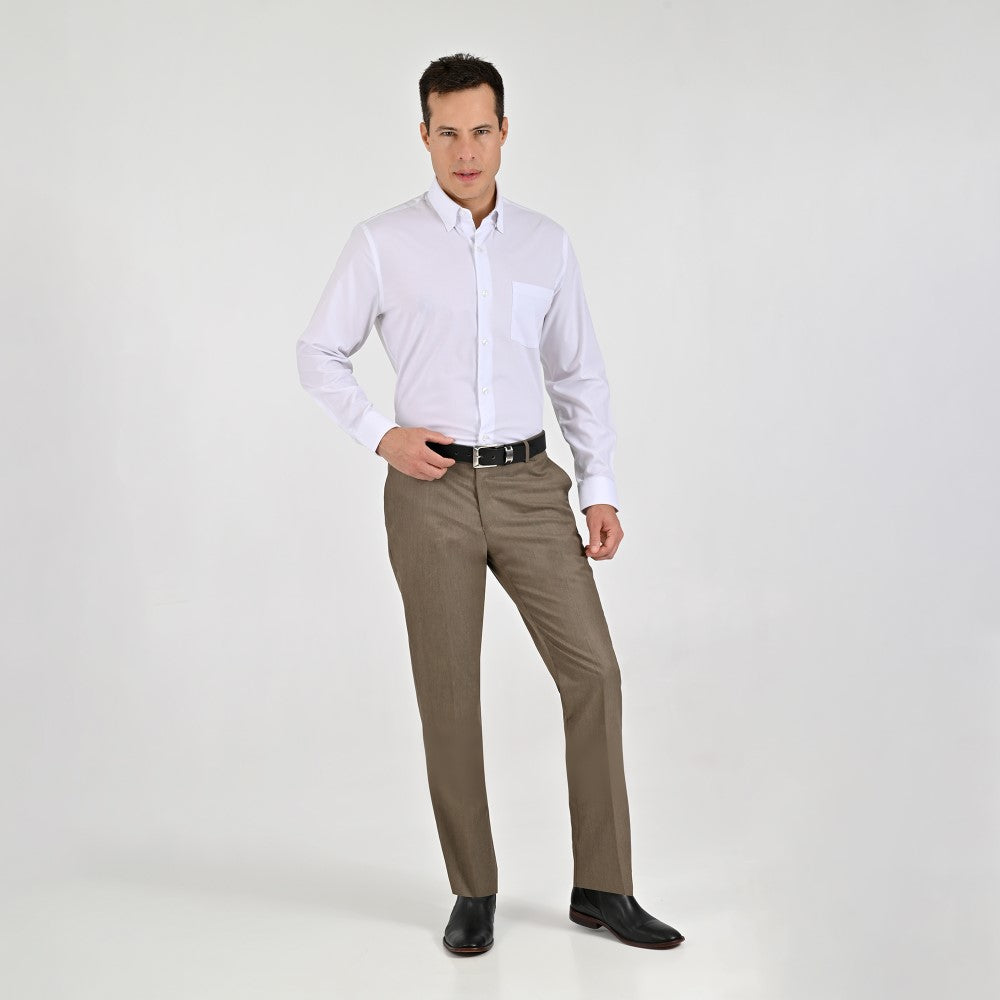 Camisa Yale Para Caballero Manga Larga Regular Fit 7941 Blanco