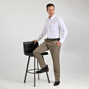 Camisa Yale Para Caballero Manga Larga Regular Fit 7941 Blanco