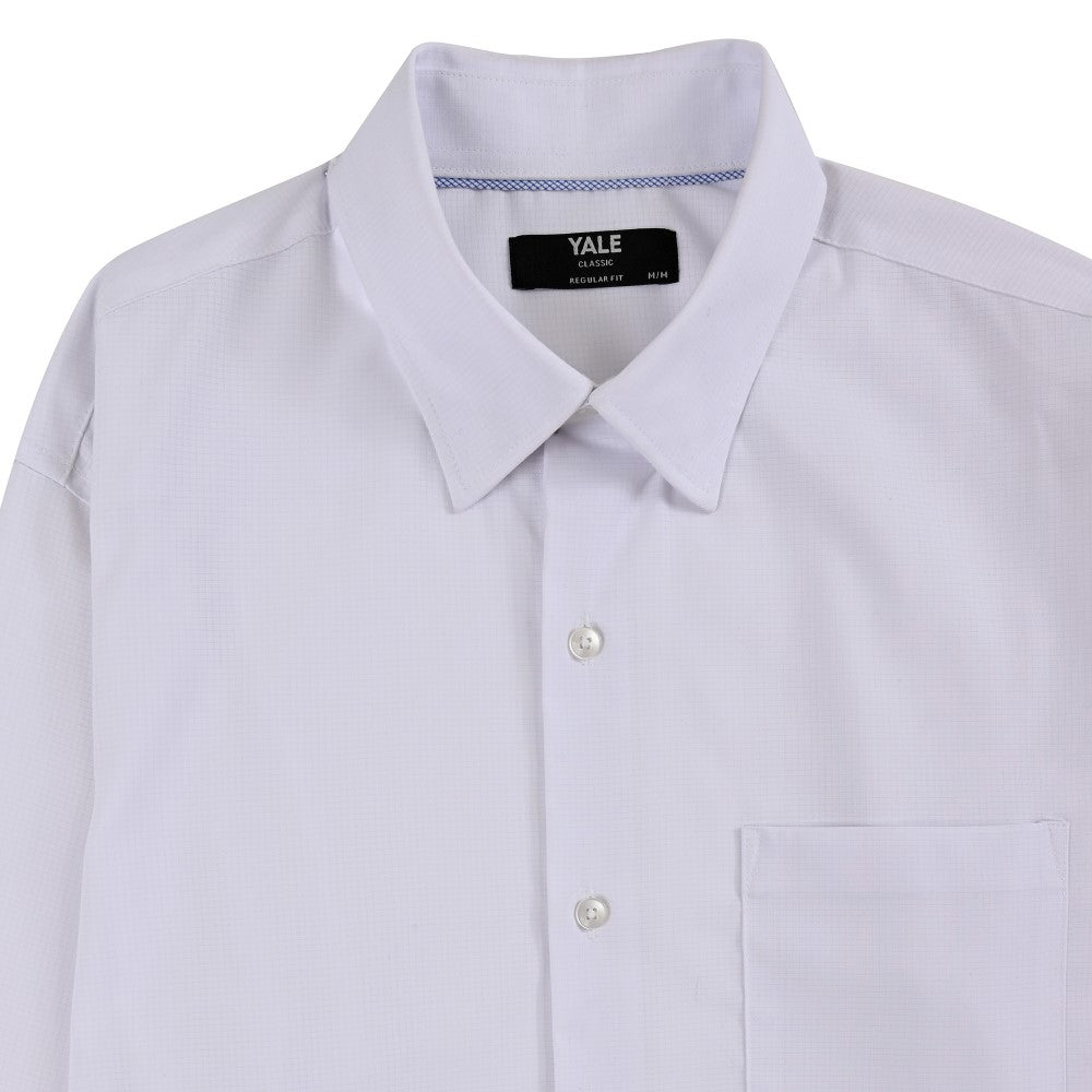 Camisa Yale Para Caballero Manga Larga Regular Fit 7941 Blanco