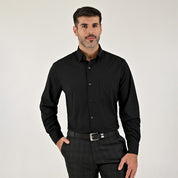 Camisa Yale Para Caballero Manga Larga Regular Fit 7941 Negro