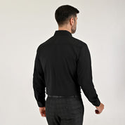 Camisa Yale Para Caballero Manga Larga Regular Fit 7941 Negro