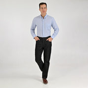 Camisa Yale Para Caballero Manga Larga Regular Fit 8080 Azul