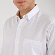 Camisa Yale Para Caballero Manga Larga Regular Fit 8085 Blanco