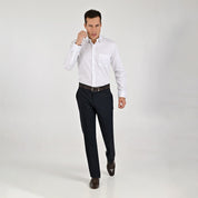 Camisa Yale Para Caballero Manga Larga Regular Fit 8085 Blanco