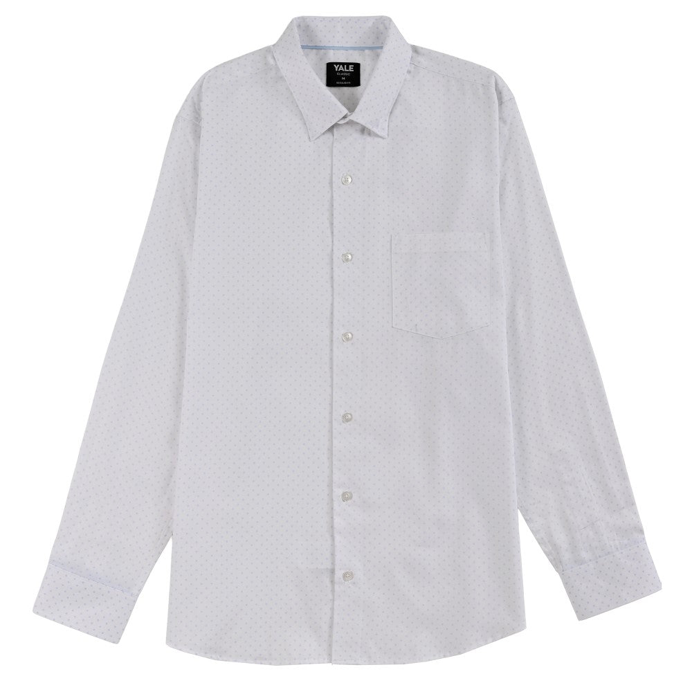 Camisa Yale Para Caballero Manga Larga Regular Fit 8085 Blanco