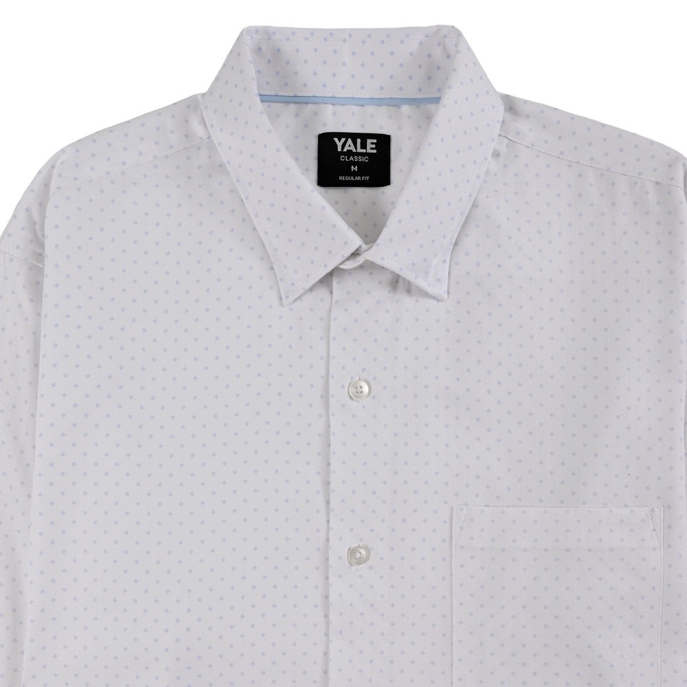 Camisa Yale Para Caballero Manga Larga Regular Fit 8085 Blanco