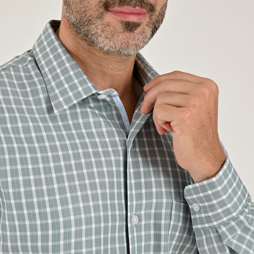 Camisa Yale Para Caballero Manga Larga Regular Fit 7910 Pistache