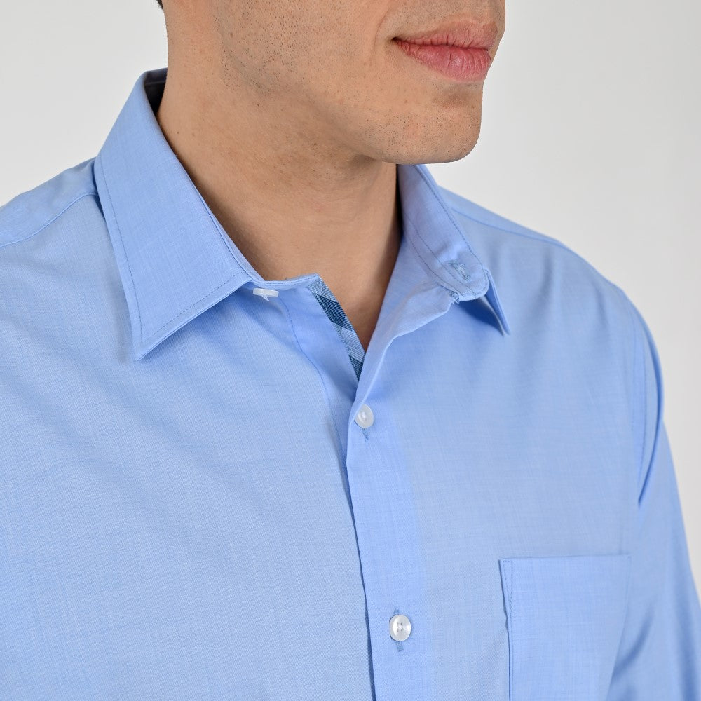 Camisa Yale Para Caballero Manga Larga Regular Fit 7944 Azul