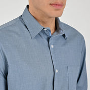 Camisa Yale Para Caballero Manga Larga Regular Fit 7944 Azul Pizarra