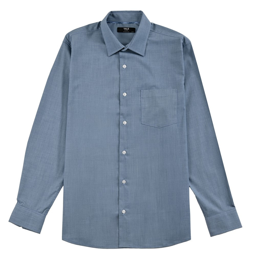 Camisa Yale Para Caballero Manga Larga Regular Fit 7944 Azul Pizarra