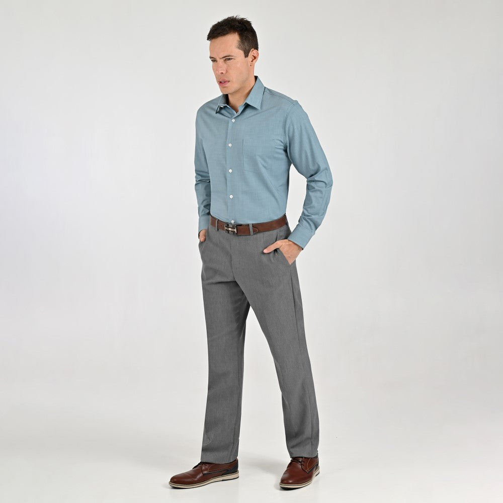 Camisa Yale Para Caballero Manga Larga Regular Fit 7944 Verde