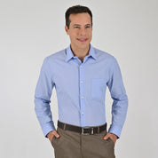 Camisa Yale Para Caballero Manga Larga Regular Fit 8214 Azul