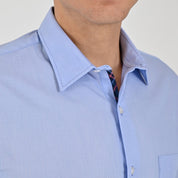 Camisa Yale Para Caballero Manga Larga Regular Fit 8214 Azul