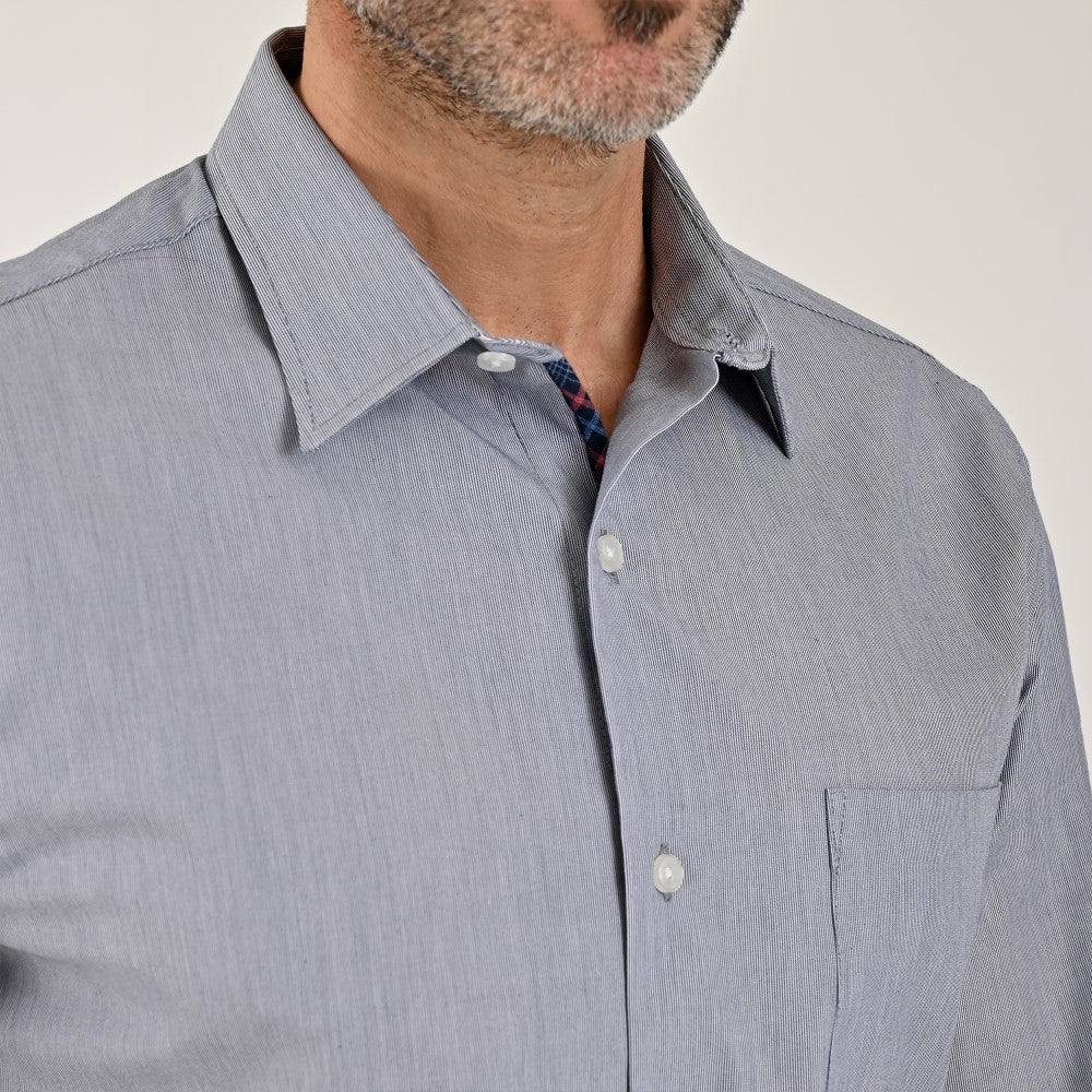 Camisa Yale Para Caballero Manga Larga Regular Fit 8214 Azul Marino