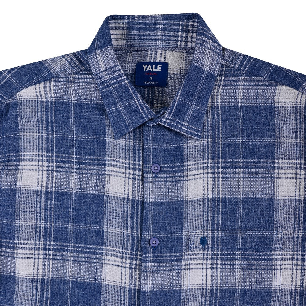 Camisa Yale Para Caballero Manga Larga Regular Fit 4670 Azul