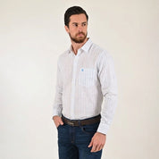 Camisa de vestir Yale Regular Fit Manga larga 7781 Azul
