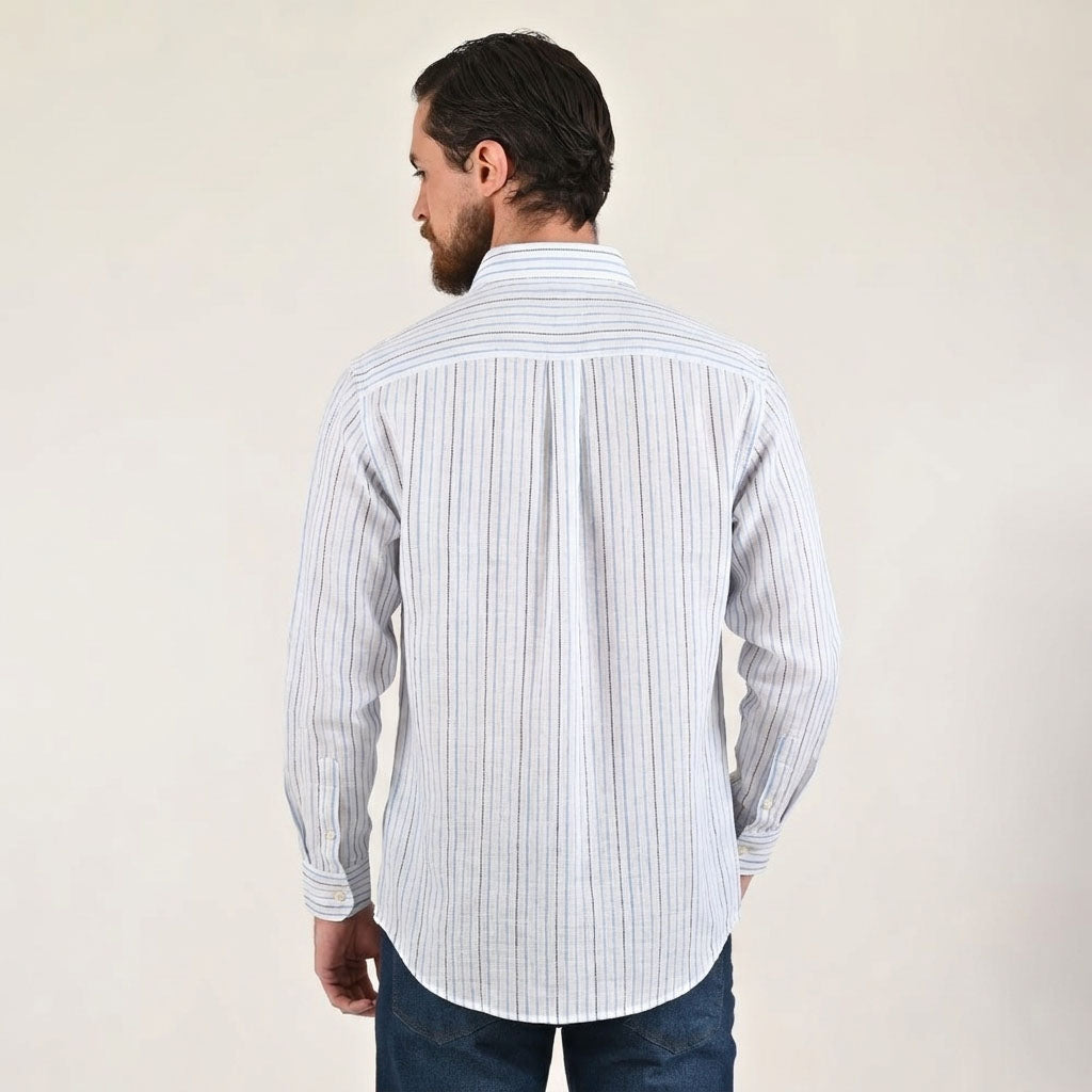 Camisa de vestir Yale Regular Fit Manga larga 7781 Azul