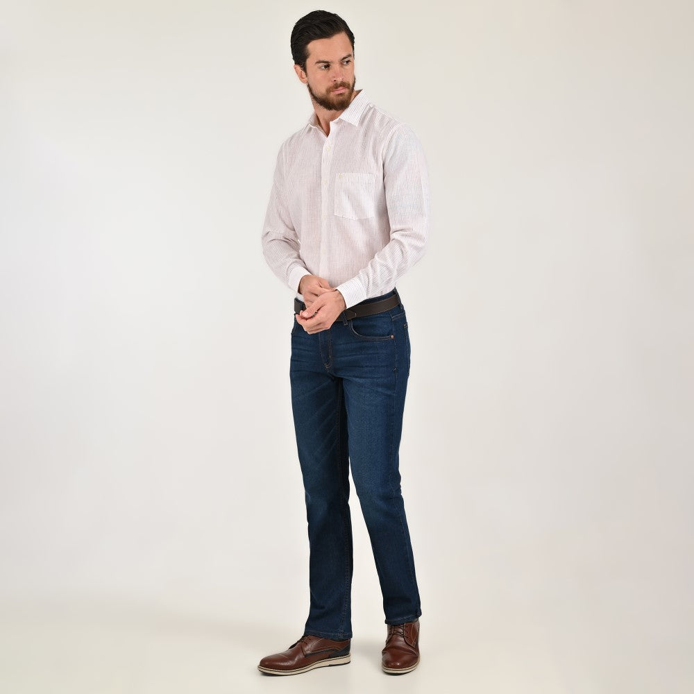 Camisa de vestir Yale Regular Fit Manga larga 7781 Beige