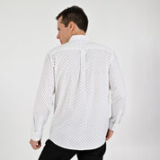 Camisa Yale Para Caballero Manga Larga Regular Fit 8074 Blanco