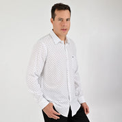 Camisa Yale Para Caballero Manga Larga Regular Fit 8074 Blanco