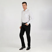 Camisa Yale Para Caballero Manga Larga Regular Fit 8074 Blanco
