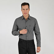 Camisa Yale Para Caballero Manga Larga Regular Fit 8083 Negro