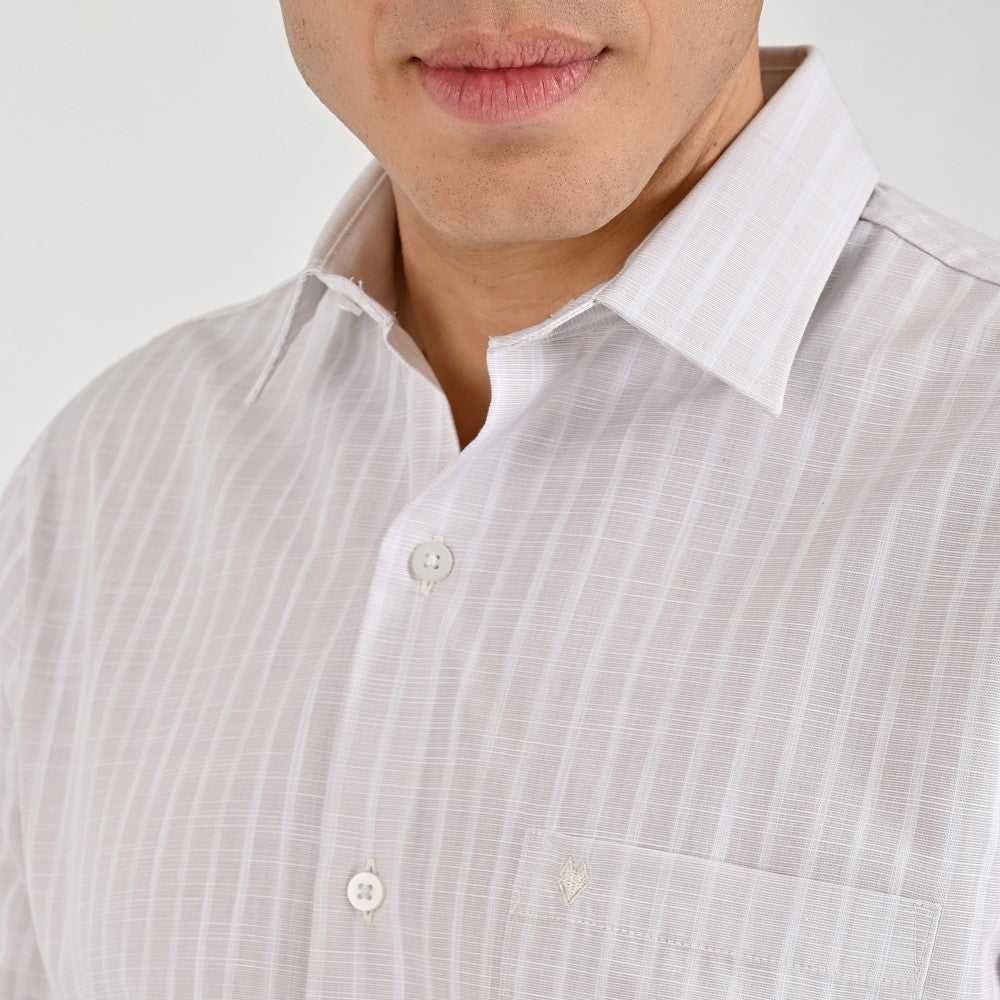 Camisa Yale Para Caballero Manga Larga Regular Fit 8198 Beige