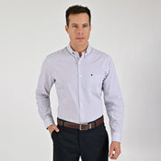 Camisa Yale Para Caballero Manga Larga Regular Fit 8043 Blanco